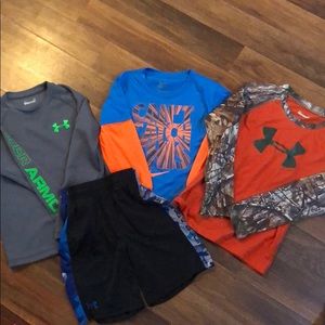 Under Armour and Nike long sleeve tops and short